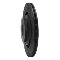 R1 Concepts R1 05-11 Audi A6 Quattro Rear Right Drilled & Slotted Black Brake Rotor