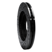 R1 Concepts R1 97-05 Acura NSX Front Right Drilled & Slotted Black Brake Rotor