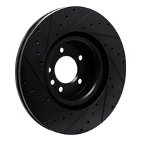 R1 Concepts R1 18-24 Land Rover Discovery Front Left Drilled & Slotted Black Brake Rotor