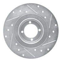 R1 Concepts R1 67-76 BMW 1600 Front Left Drilled & Slotted Silver Brake Rotor