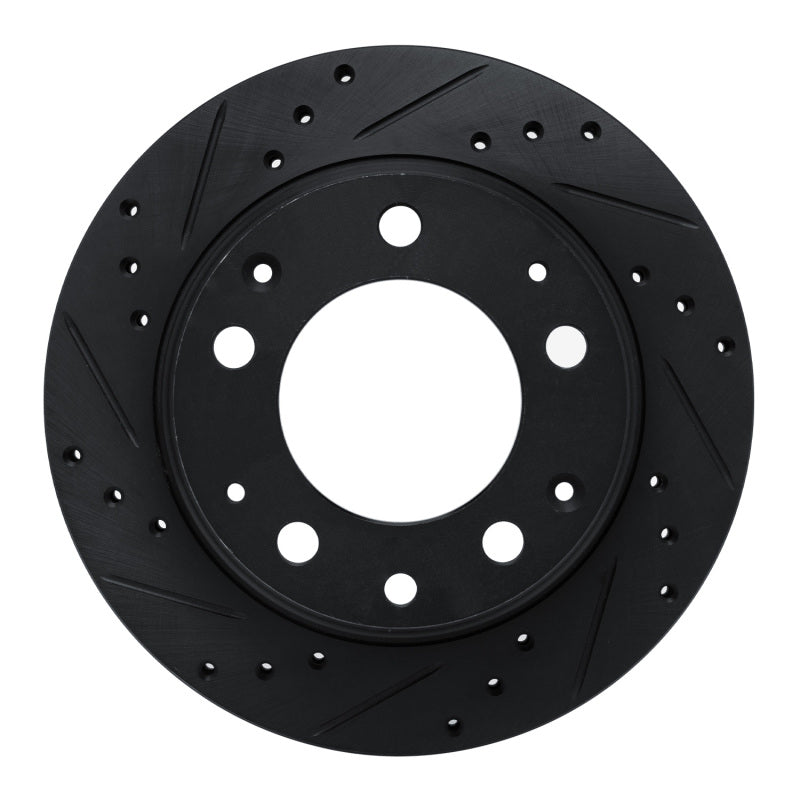 R1 Concepts R1 69-83 Porsche 911 Rear Left Drilled & Slotted Black Brake Rotor