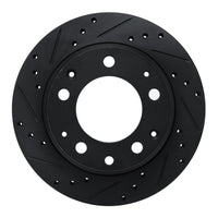 R1 Concepts R1 69-83 Porsche 911 Rear Left Drilled & Slotted Black Brake Rotor