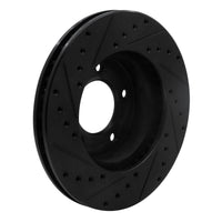 R1 Concepts R1 90-97 Jaguar XJ6 Front Right Drilled & Slotted Black Brake Rotor