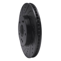 R1 Concepts R1 13-22 Honda Accord Coupe Front Left Drilled & Slotted Black Brake Rotor