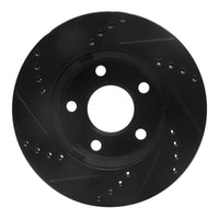 R1 Concepts R1 97-05 Chevrolet Classic Front Right Drilled & Slotted Black Brake Rotor