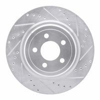 R1 Concepts R1 06-23 Dodge Magnum Rear Right Drilled & Slotted Silver Brake Rotor