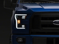 Raxiom 15-17 Ford F-150 G3 Projector Headlights w/ LED Accent- Black Housing (Clear Lens)