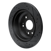 R1 Concepts R1 05-12 Acura RL Rear Left Drilled & Slotted Black Brake Rotor