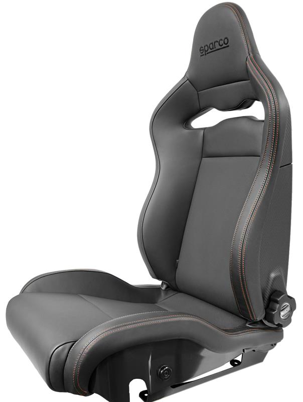 Sparco Seat SPX Special Edition Black/Grey w/ Matte Carbon Shell - Right
