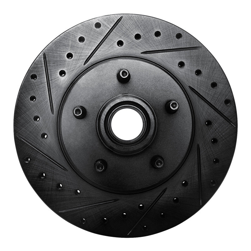 R1 Concepts R1 95-11 Ford Explorer Front Left Drilled & Slotted Black Brake Rotor