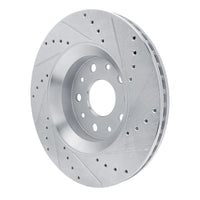 R1 Concepts R1 18-25 Jeep Wrangler Front Left Drilled & Slotted Silver Brake Rotor