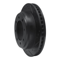 R1 Concepts R1 08-25 Ford E-150 Rear Right Drilled & Slotted Black Brake Rotor