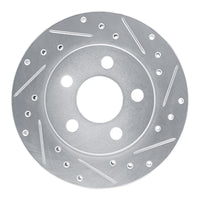 R1 Concepts R1 85-89 Dodge ARIES Front Right Drilled & Slotted Silver Brake Rotor