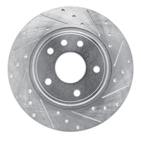 R1 Concepts R1 17-25 Chrysler Voyager Rear Right Drilled & Slotted Silver Brake Rotor