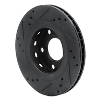 R1 Concepts R1 00-03 Audi A8 Rear Right Drilled & Slotted Black Brake Rotor