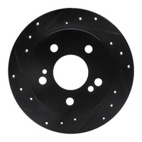 R1 Concepts R1 83-95 Mercedes-Benz 300CE Rear Left Drilled & Slotted Black Brake Rotor