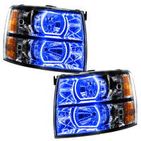ORACLE Lighting Oracle 07-13 Chevrolet Silverado SMD HL - Black - Square Style - ColorSHIFT