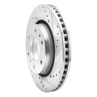 R1 Concepts R1 06-09 Buick Rainier Front Right Drilled & Slotted Silver Brake Rotor