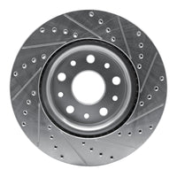 R1 Concepts R1 18-25 Jeep Wrangler Front Left Drilled & Slotted Silver Brake Rotor