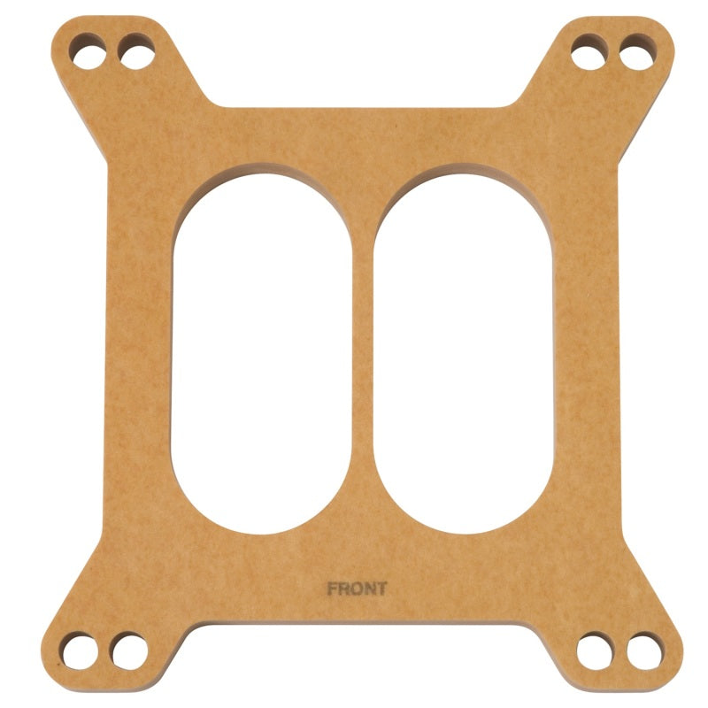 Edelbrock Spacer Carburetor 1/2In Wood Fiber Laminate Divided