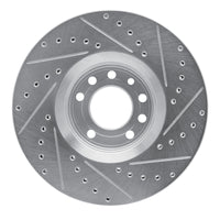 R1 Concepts R1 03-11 Cadillac BLS (Mexico) Front Left Drilled & Slotted Silver Brake Rotor