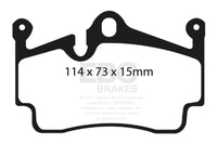 EBC 04-08 Porsche Boxster (Cast Iron Rotors only) 2.7 Yellowstuff Rear Brake Pads