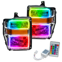 ORACLE Lighting Oracle 08-10 Ford F250 Pre-Assembled Halo Headlights Chrome Housing- w/Simple Controller