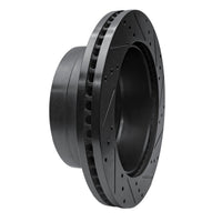 R1 Concepts R1 11-22 Ford F-350 Super Duty 2WD Rear Left Drilled & Slotted Black Brake Rotor