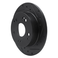 R1 Concepts R1 97-06 Acura Integra Rear Right Drilled & Slotted Black Brake Rotor