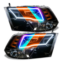 ORACLE Lighting Oracle 09-18 Dodge Ram Switchback Quad Headlight Halo Kit - RGB+A + w/ BC1 Controller