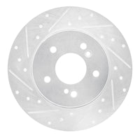 R1 Concepts R1 96-98 Mercedes-Benz SL320 Rear Left Drilled & Slotted Silver Brake Rotor