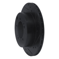 R1 Concepts R1 92-96 Mitsubishi DIAMANTE Rear Right Drilled & Slotted Black Brake Rotor