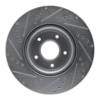 R1 Concepts R1 05-06 Pontiac GTO Front Right Drilled & Slotted Silver Brake Rotor