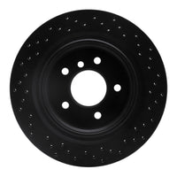 R1 Concepts R1 95-02 BMW M3 Rear Right Drilled Black Brake Rotor