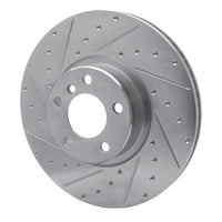 R1 Concepts R1 16-18 BMW X4 Right Front Drilled & Slotted Silver Brake Rotor