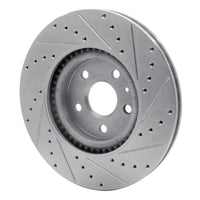 R1 Concepts R1 08-17 Cadillac CTS Front Left Drilled & Slotted Silver Brake Rotor
