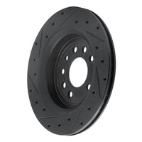 R1 Concepts R1 08-11 Saab 9-3 Rear Right Drilled & Slotted Black Brake Rotor