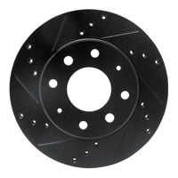 R1 Concepts R1 88-07 Dodge Colt Front Left Drilled & Slotted Black Brake Rotor