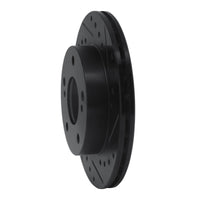 R1 Concepts R1 94-96 Nissan 240SX Front Right Drilled & Slotted Black Brake Rotor