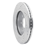 R1 Concepts R1 04-08 Ford F-150 4WD Front Right Drilled & Slotted Silver Brake Rotor