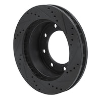 R1 Concepts R1 99-05 Ford F-250 4WD (Super Duty) Front Left Drilled & Slotted Black Brake Rotor