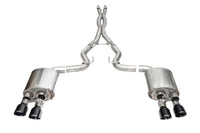 CORSA Performance Corsa 24+ Ford Mustang Dark Horse 5.0L 3in Dual Rear Cat-Back w/Twin 4.5in Black PVD Slash Tips