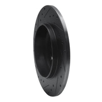 R1 Concepts R1 03-05 Lincoln AVIATOR Rear Right Drilled & Slotted Black Brake Rotor