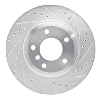 R1 Concepts R1 08-13 BMW 135I Rear Right Drilled & Slotted Silver Brake Rotor