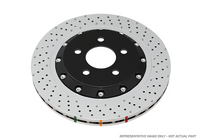 DBA 15-20 Ford Mustang GT (w/Performance Package) Rear 5000 Series Drilled Rotor w/Black Hat