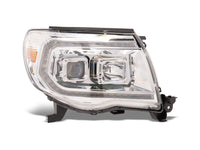 Raxiom 05-11 Toyota Tacoma Axial Series Switchback Proj Headlights- Chrome- Clear Lens