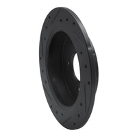 R1 Concepts R1 12-25 Dodge Attitude (Mexico) Rear Right Drilled & Slotted Black Brake Rotor