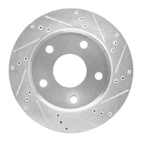 R1 Concepts R1 05-11 Dodge Dakota 4WD Front Right Drilled & Slotted Silver Brake Rotor