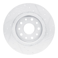 R1 Concepts R1 22-25 Jeep Grand Cherokee Rear Left Drilled & Slotted Silver Brake Rotor