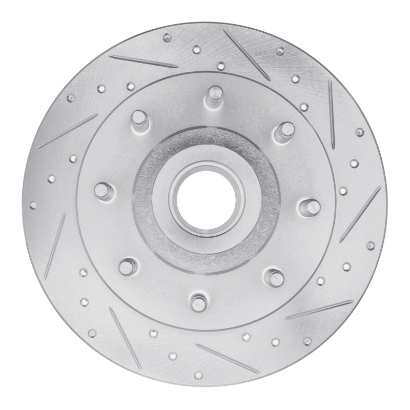 R1 Concepts R1 98-03 Dodge B3500 / B2500 Front Right Drilled & Slotted Silver Brake Rotor